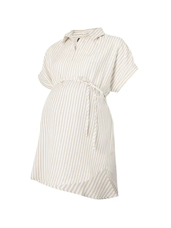 Only Maternity Only Maternity Bluza 'OLMKALANI'  bež / bela