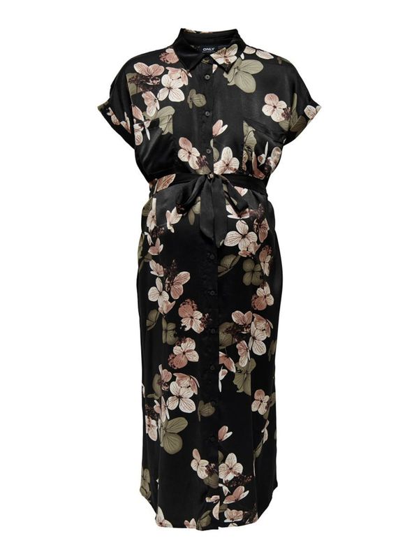 Only Maternity Only Maternity Dolga srajca  kaki / staro roza / črna