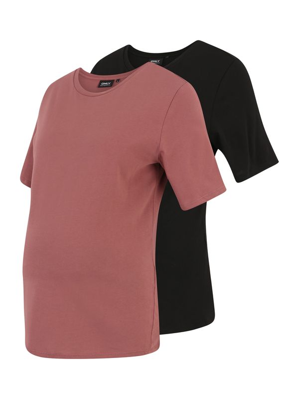 Only Maternity Only Maternity Majica 'OLMONLY'  rjasto rjava / črna
