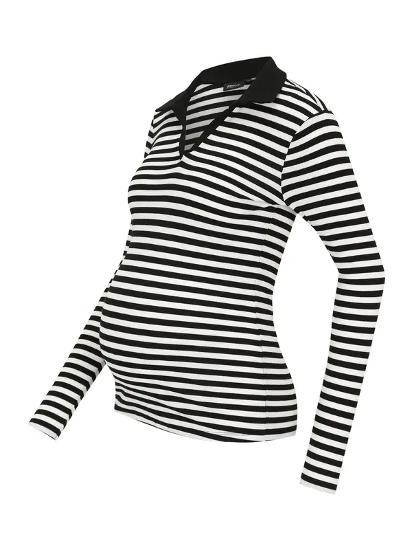 Only Maternity Only Maternity Majica 'OLMPilla'  črna / bela