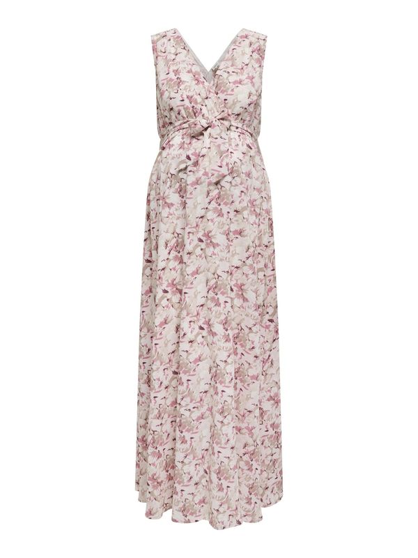 Only Maternity Only Maternity Obleka 'OLMSofie'  kit / temno bež / pastelno rdeča