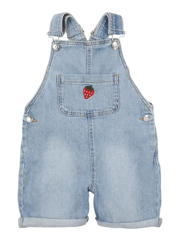 Only Mini Only Mini Hlače z naramnicami  moder denim