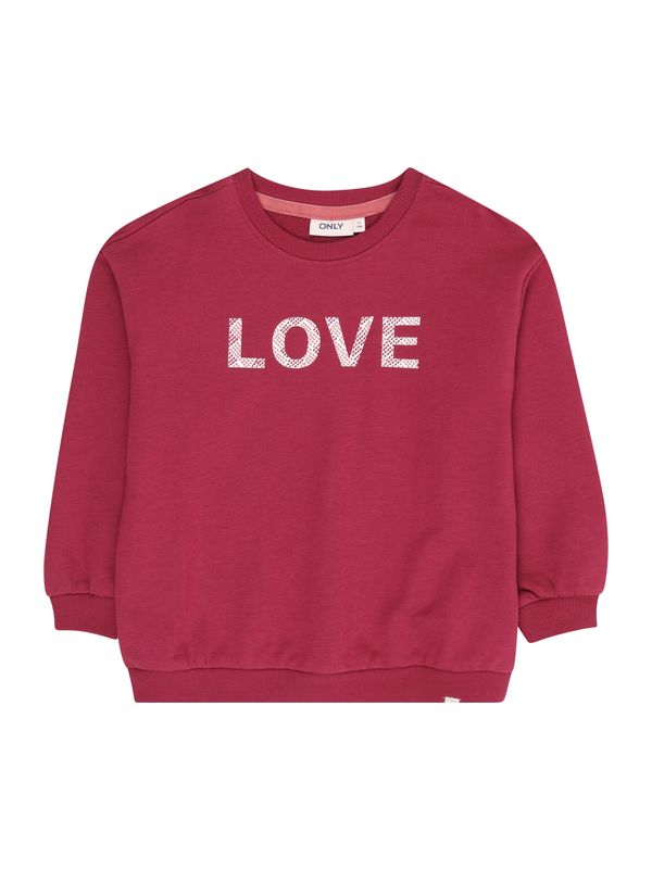 Only Mini Only Mini Majica 'KMGGEORGIA'  jagoda / bela