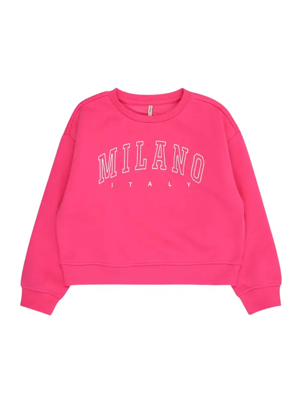 Only Mini Only Mini Majica 'KMGSweat'  magenta / bela