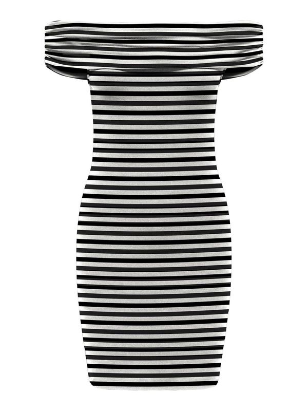 ONLY ONLY Obleka  črna / bela