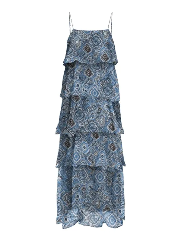 ONLY ONLY Obleka 'ONLASTA'  marine / moder denim / čokolada / bela