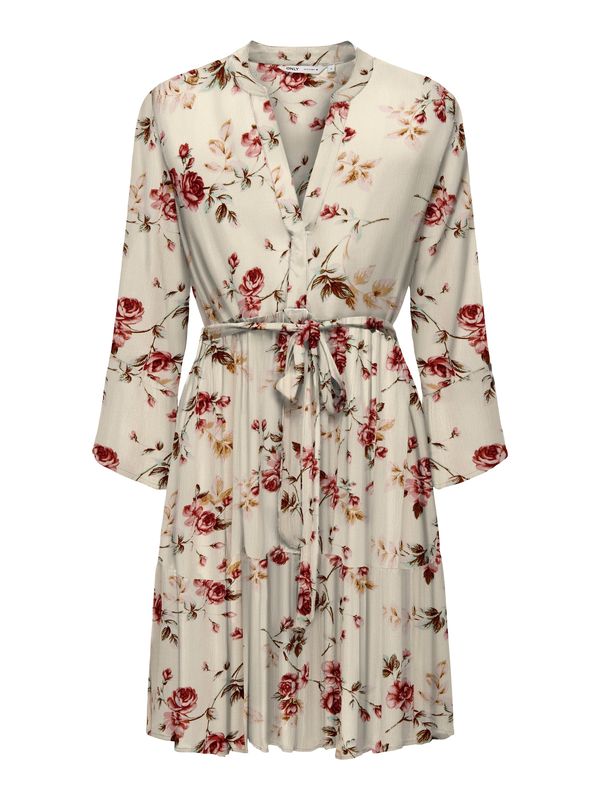 ONLY ONLY Obleka 'ONLCLEMMENTINE'  kremna / temno rumena / temno zelena / temno rdeča