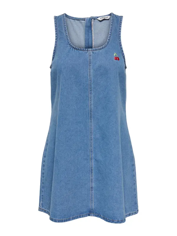 ONLY ONLY Obleka 'ONLMARIGOLD'  moder denim / rdeča