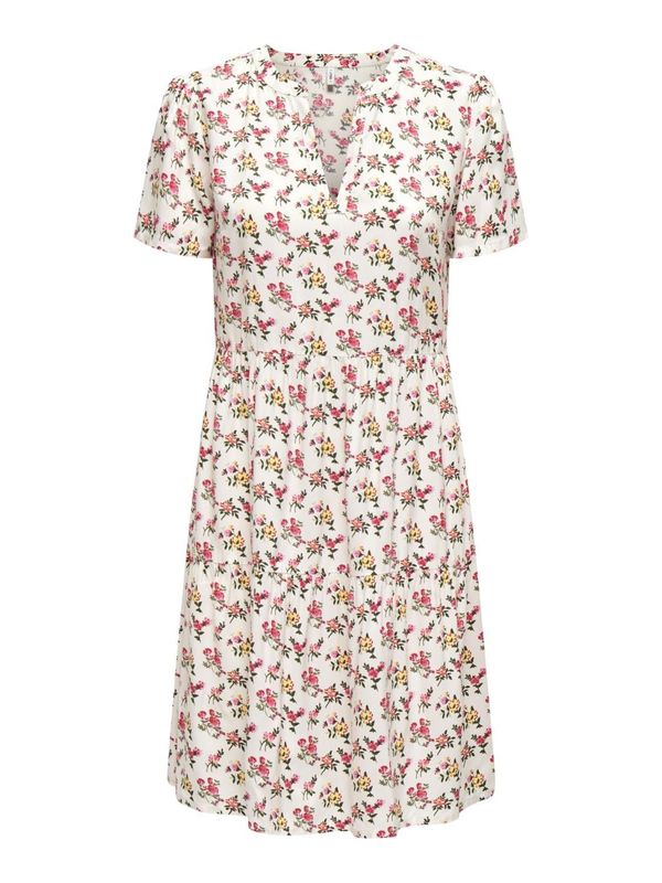 ONLY ONLY Obleka 'ZALLY'  svetlo bež / rumena / zelena / rdeča