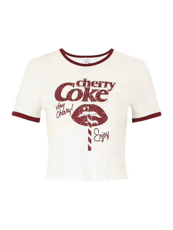 Only Petite Only Petite Majica 'ONLCOCA COLA'  vinsko rdeča / bela