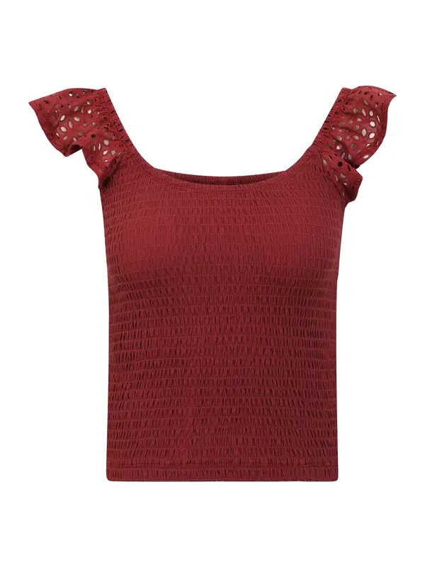 Only Petite Only Petite Top 'ONLGWEN'  vinsko rdeča