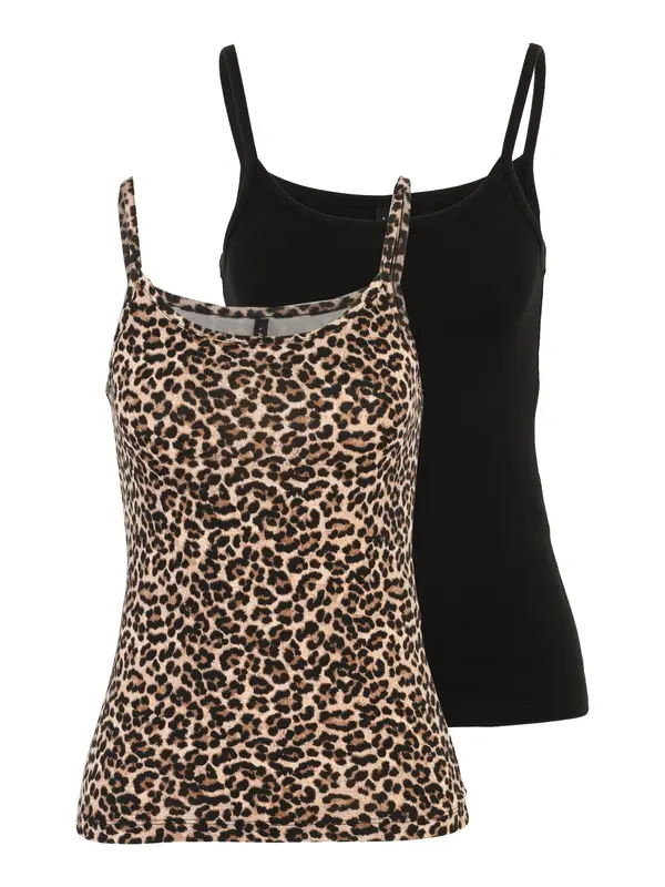 Only Petite Only Petite Top 'ONLLOVE'  ecru / temno bež / črna