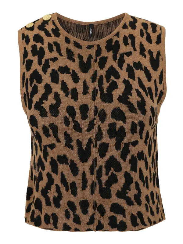 Only Petite Only Petite Top z naramnicami 'ONLVIENNA'  umbra / črna