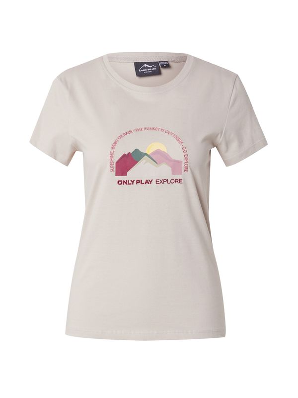 ONLY PLAY ONLY PLAY Funkcionalna majica 'ONPSUNNY'  rumena / temno siva / temno zelena / vinsko rdeča