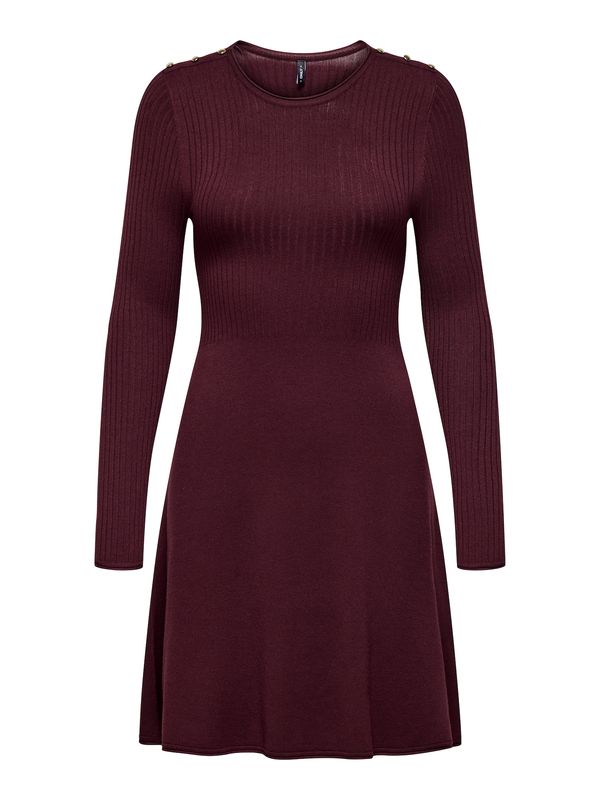 ONLY ONLY Pletena obleka 'ONLMILA'  vinsko rdeča
