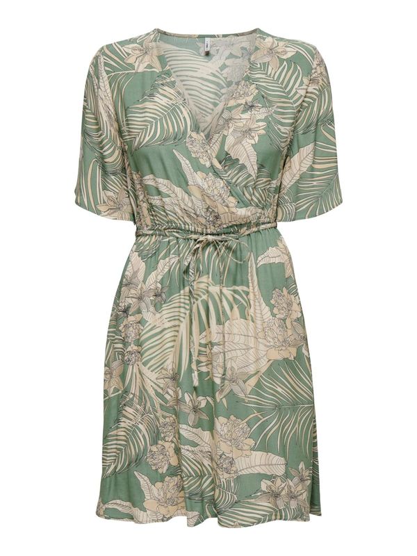 ONLY ONLY Poletna obleka 'ONLPalina'  bež / svetlo bež / zelena