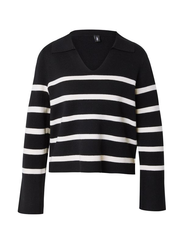 ONLY ONLY Pulover  črna / bela