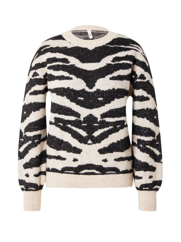 ONLY ONLY Pulover 'ONLAMBER'  bež / črna