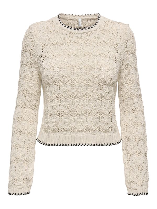 ONLY ONLY Pulover 'ONLCRYSTAL'  bež / črna