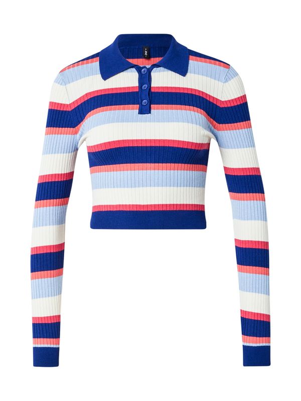 ONLY ONLY Pulover 'ONLKAROL'  temno modra / oranžna / grenada / bela