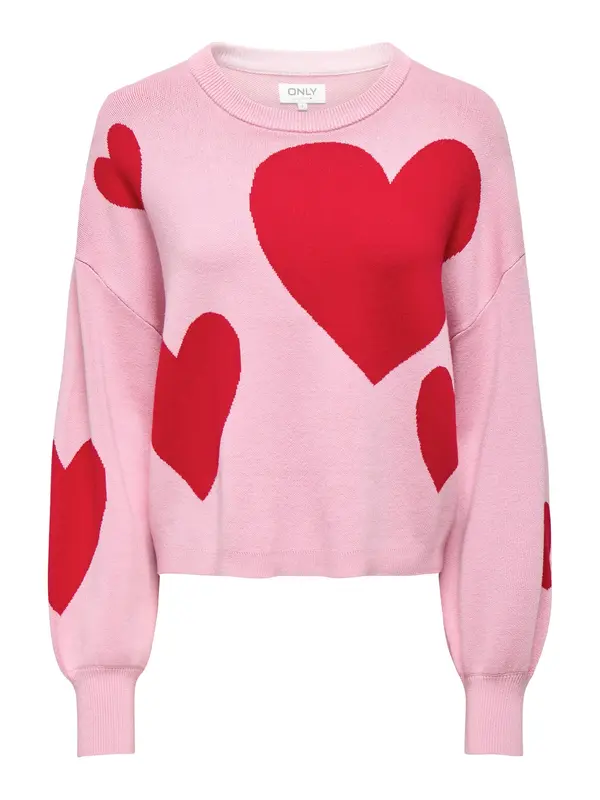 ONLY ONLY Pulover 'ONLMONTANA'  svetlo roza / ognjeno rdeča