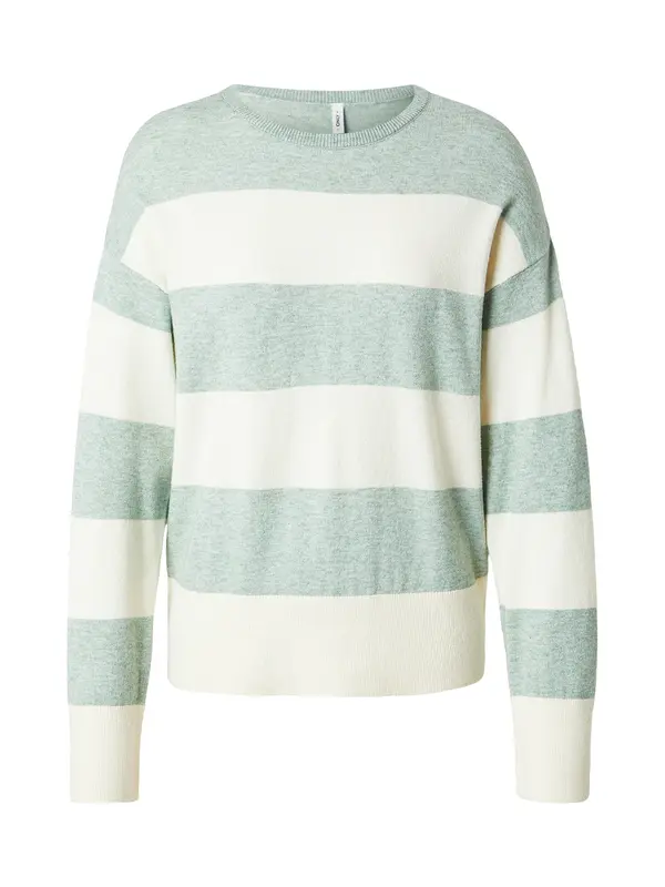 ONLY ONLY Pulover 'ONLSENTA'  pastelno zelena / naravno bela