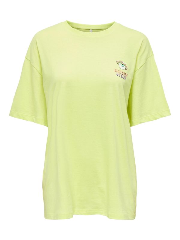 ONLY ONLY Široka majica 'LIV'  limonino-rumena / temno liila / oranžna / črna