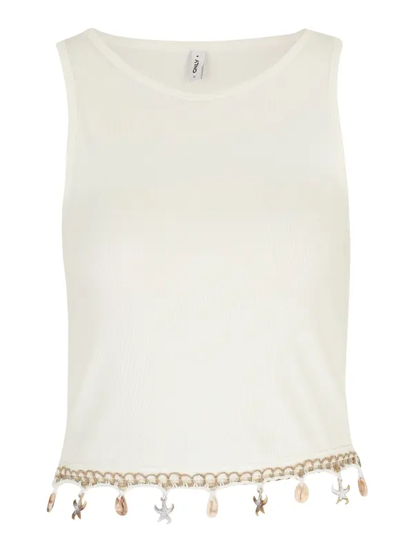 Only Tall Only Tall Top 'ONLSHELLY'  pesek / bela