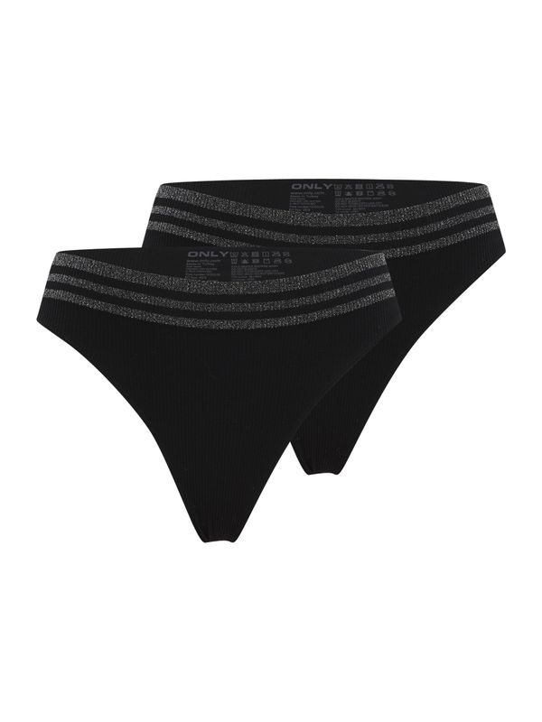 ONLY ONLY Tangice 'ONLVICKY'  črna / srebrna