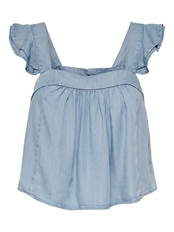 ONLY ONLY Top 'Boho'  svetlo modra
