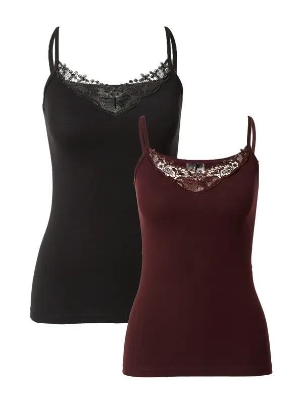 ONLY ONLY Top 'KIRA'  temno liila / črna