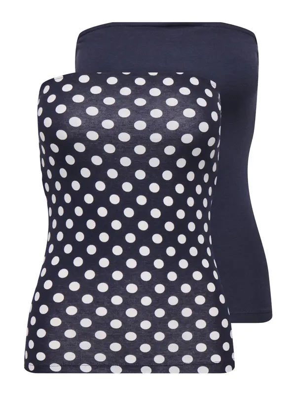 ONLY ONLY Top 'ONLLIVE LOVE'  temno modra / bela