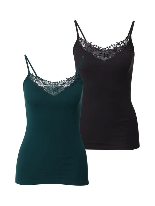 ONLY ONLY Top  temno zelena / črna