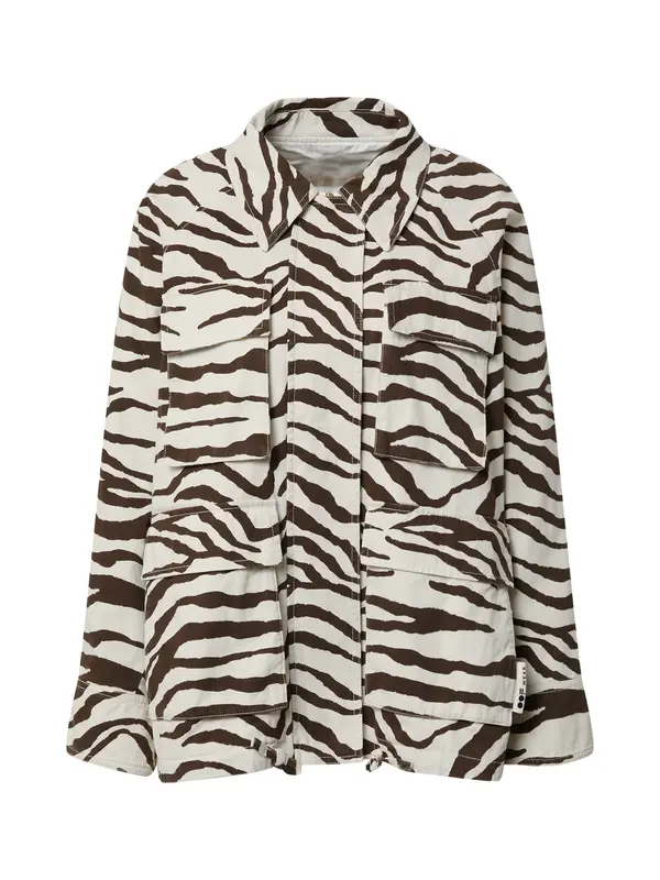 OOF WEAR OOF WEAR Prehodna jakna  kostanj rjava / bela