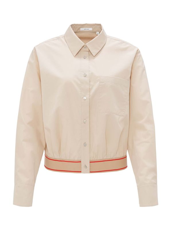 OPUS OPUS Bluza 'Fapani'  kremna / pesek / rdeča