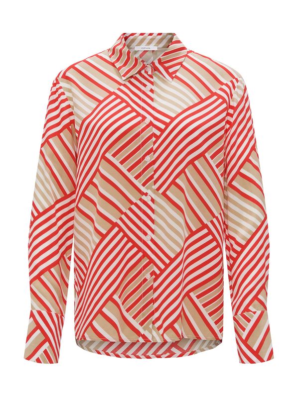 OPUS OPUS Bluza 'Filona'  bež / rdeča / bela