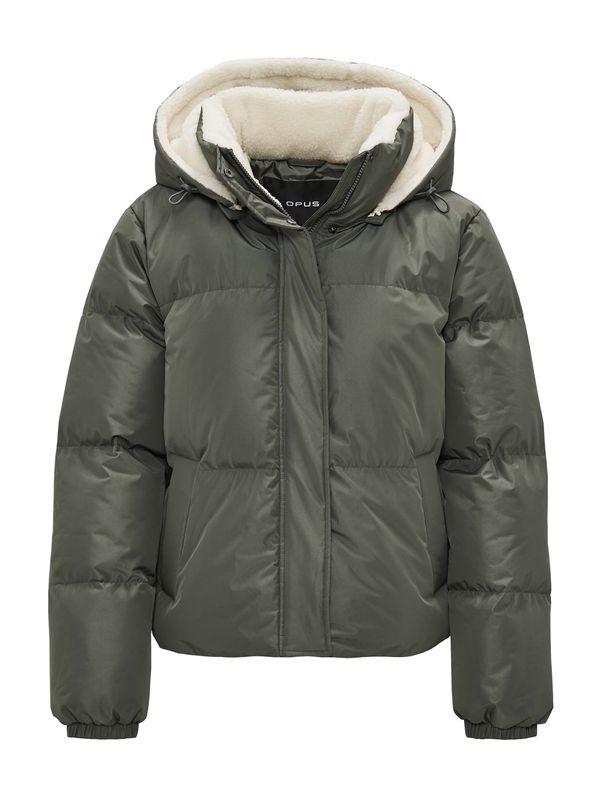 OPUS OPUS Funkcionalna jakna 'Haide'  temno zelena / naravno bela