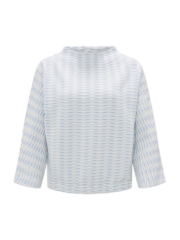 OPUS OPUS Majica 'Gomani'  golobje modra / bela