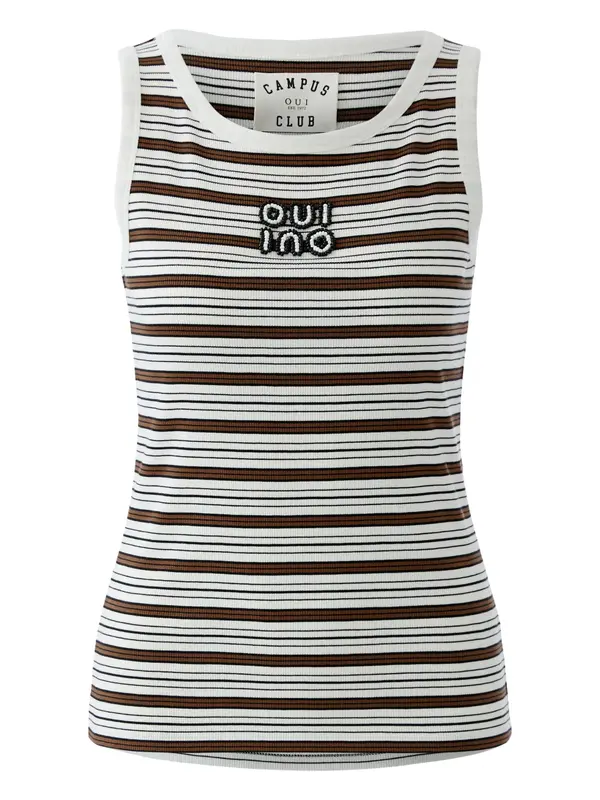 OUI OUI Top  temno rjava / bela