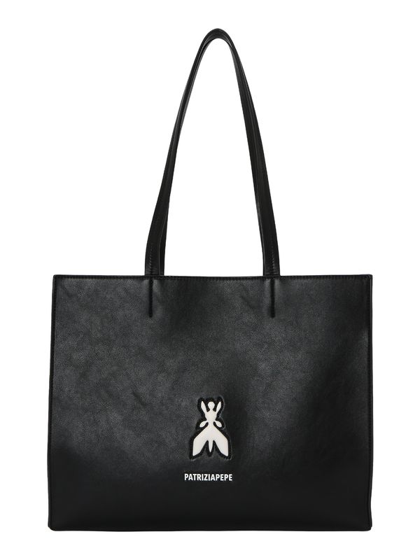 PATRIZIA PEPE PATRIZIA PEPE Nakupovalna torba  črna / bela