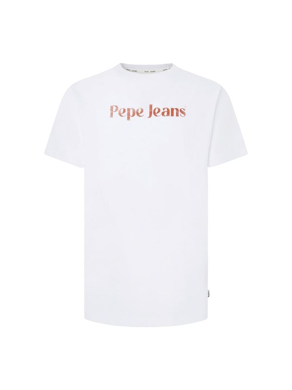 Pepe Jeans Pepe Jeans Majica 'CLIFTON'  rjasto rdeča / bela