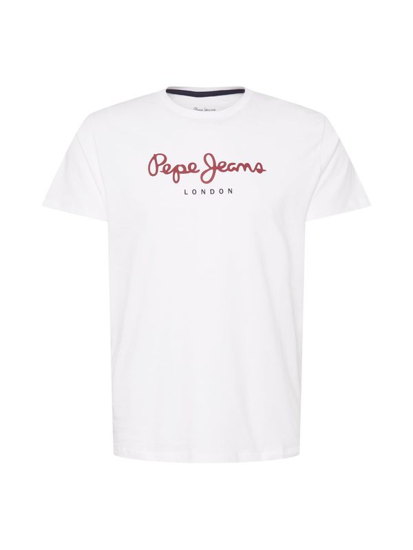 Pepe Jeans Pepe Jeans Majica 'Eggo'  mornarska / temno rdeča / bela