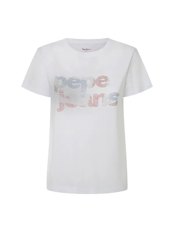 Pepe Jeans Pepe Jeans Majica 'FERNANDINE'  modra / rdeča / srebrna / bela