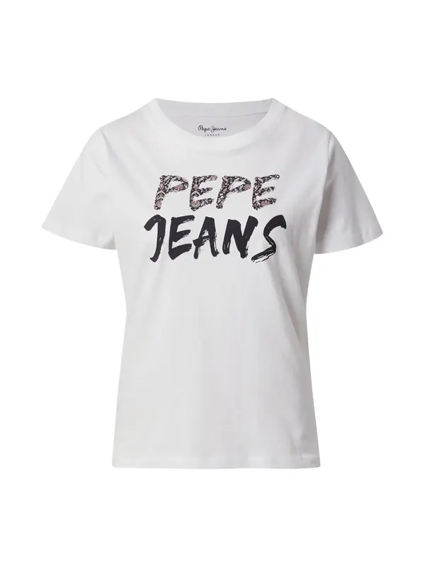 Pepe Jeans Pepe Jeans Majica 'FLORAL II'  pastelno zelena / pastelno rdeča / črna / bela