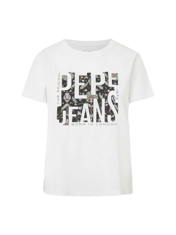 Pepe Jeans Pepe Jeans Majica 'GLORIA'  črna / bela