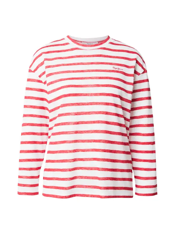 Pepe Jeans Pepe Jeans Majica 'Marlen'  rdeča / naravno bela