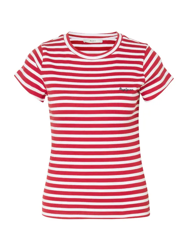 Pepe Jeans Pepe Jeans Majica 'MERIDA'  rdeča / bela