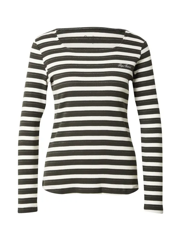 Pepe Jeans Pepe Jeans Majica  oliva / bela