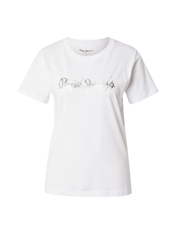 Pepe Jeans Pepe Jeans Majica  srebrna / bela
