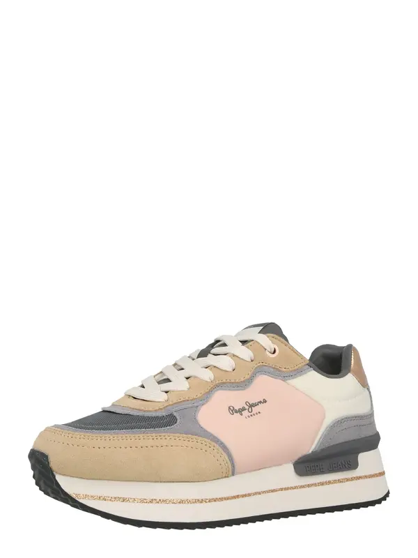 Pepe Jeans Pepe Jeans Nizke superge 'RUSPER GLITTER'  bež / siva / staro roza